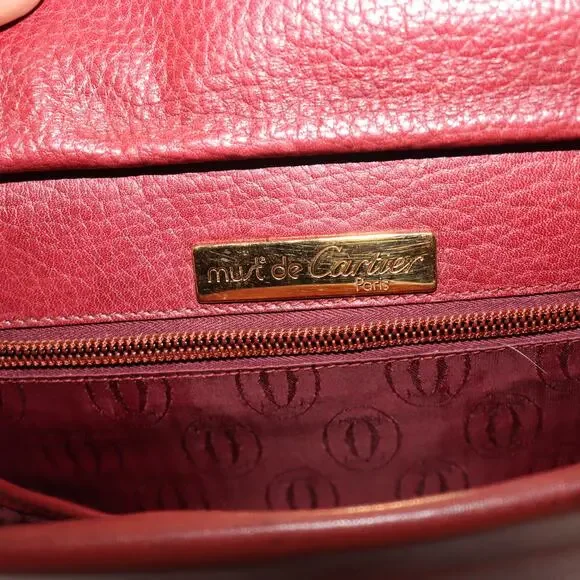 Cartier, Must dr Cartier, Burgundy Crossbody Bag w/Authenticity Cert -Vintage - Picture 7 of 13